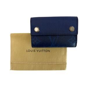 Louis Vuitton Taigarama Blue Discovery Compact Wallet Monogram Canvas 2019